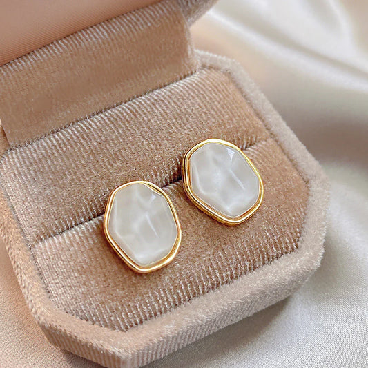 Irregular geometric resin earrings