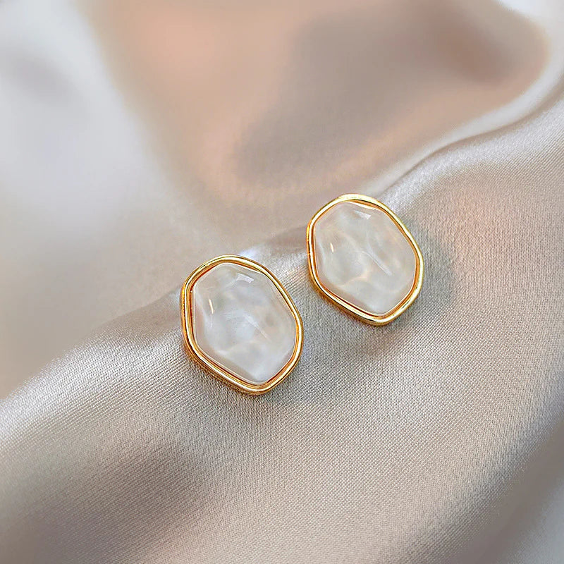 Irregular geometric resin earrings
