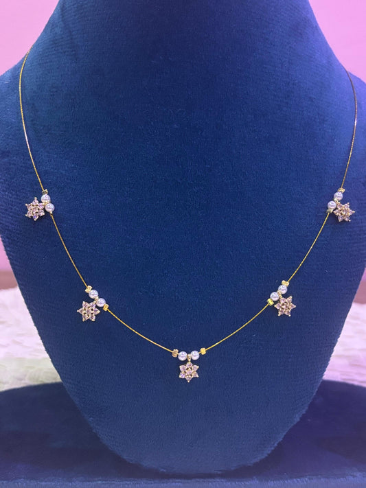 Invisible premium neckpiece - white stone